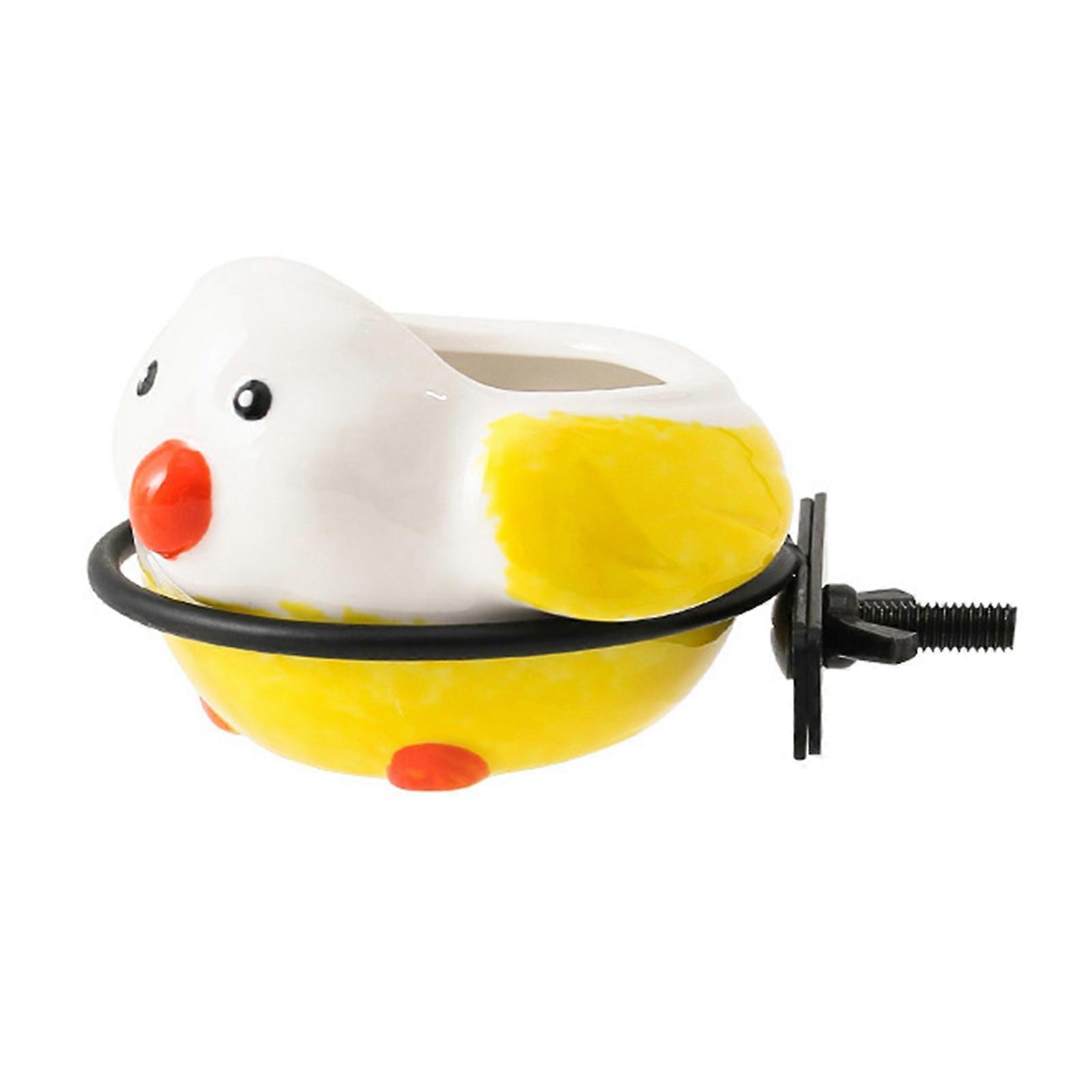 Vogelfutterhäuschen Bewässerung Keramik Vogelschale Für Käfig Vogelfutter Wassernapf Trinker Futter Wasser Futterspender Gelb