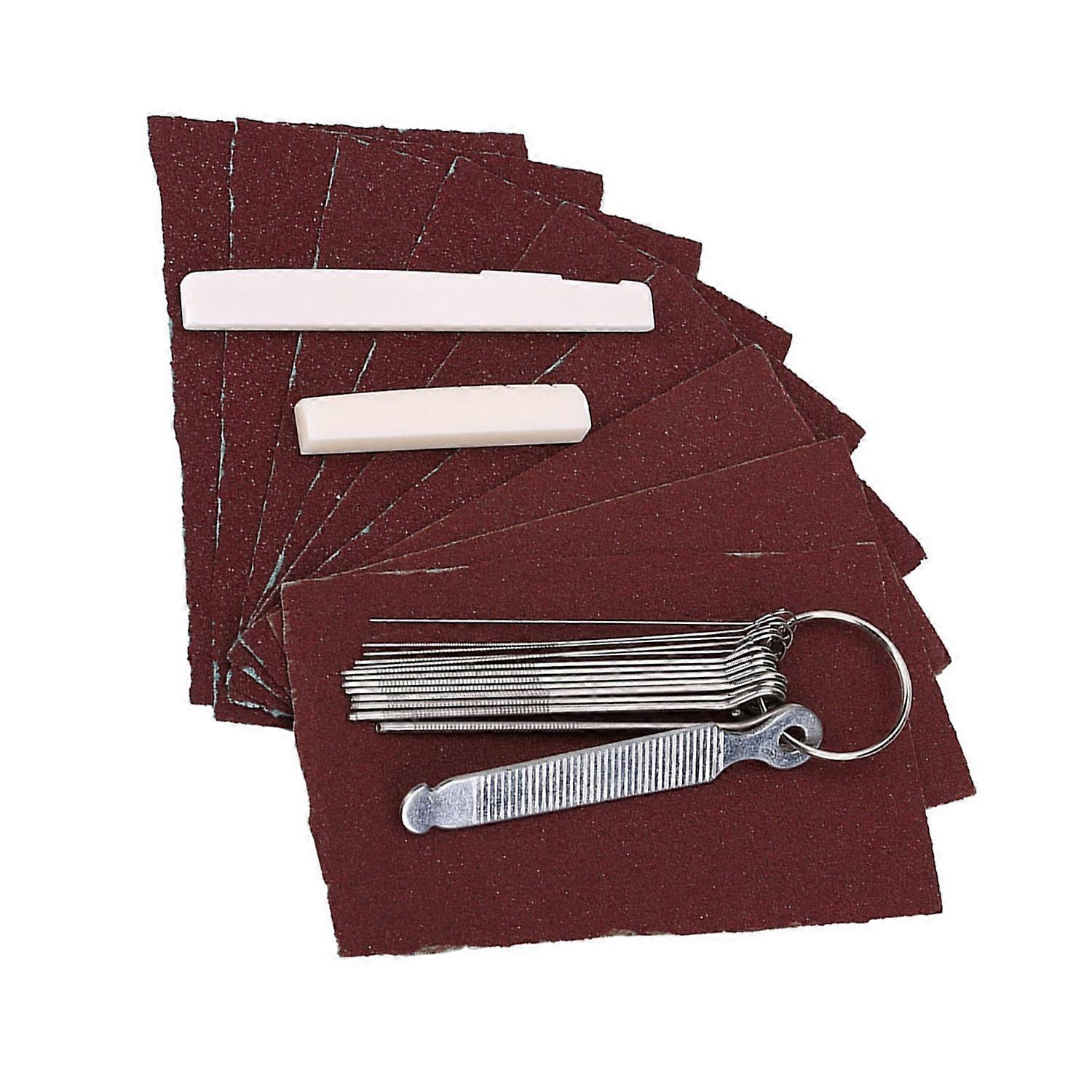 Guitar Bone Bridge Saddle Nuts Sand Paper Files Set DIY Luthier Maintenance Tool