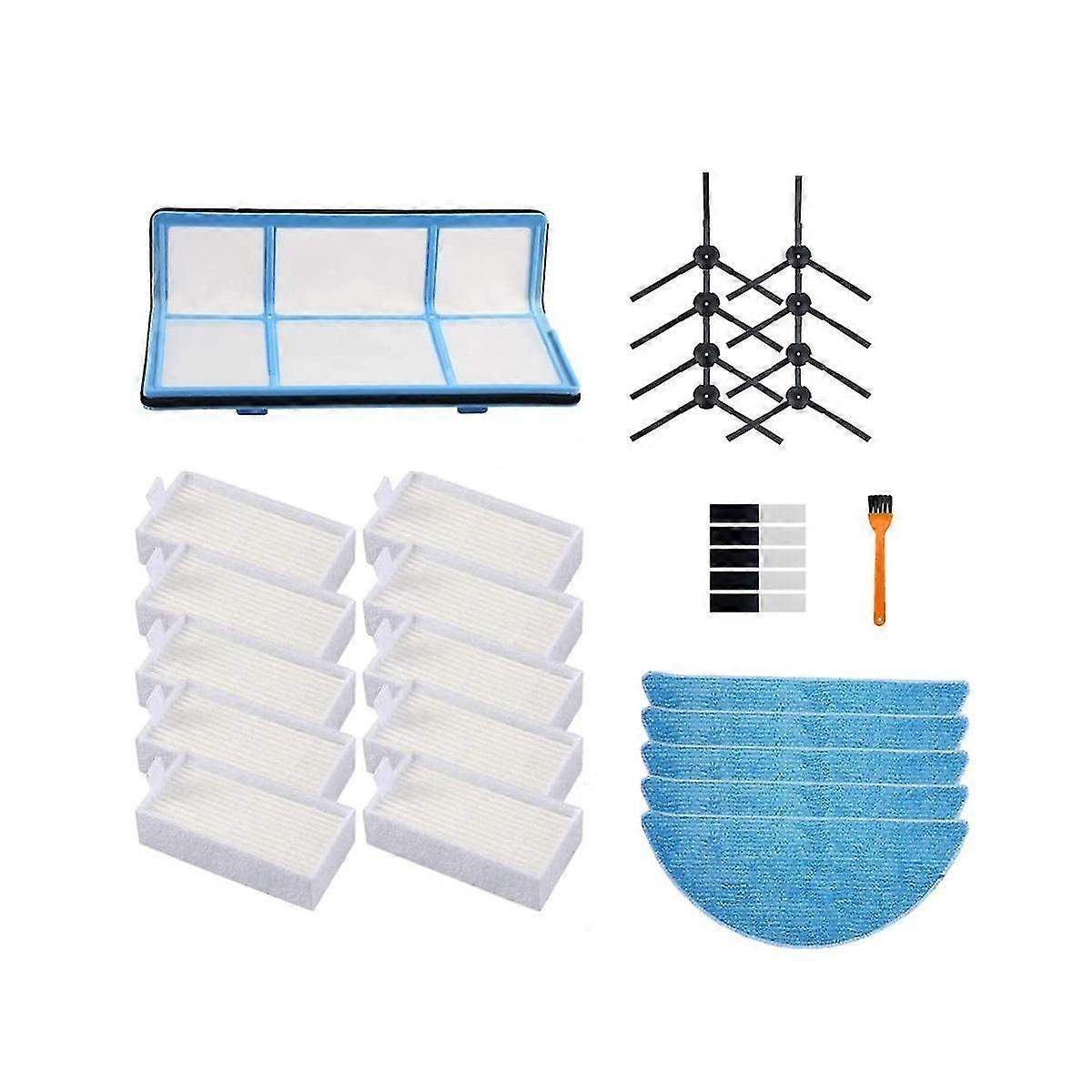 Primary/Side Brushes and Mop for Robotic Vacuum V3 V3s V5s Pro Models