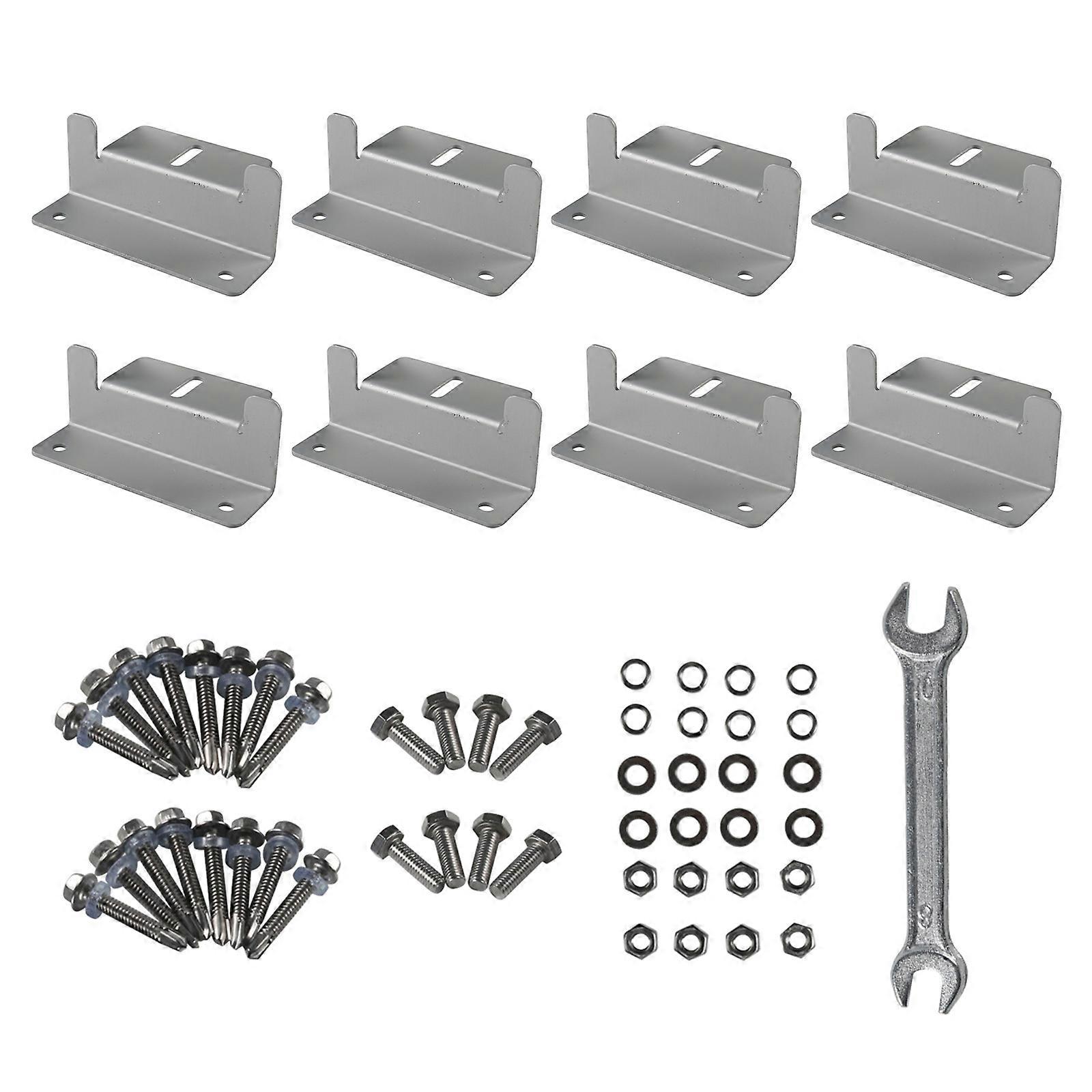 Solar Panel Mounting Z Bracket End Clamp Solar Mounting Aluminum Rail End Clamps for Solar Panel PV Mounting Multicolor