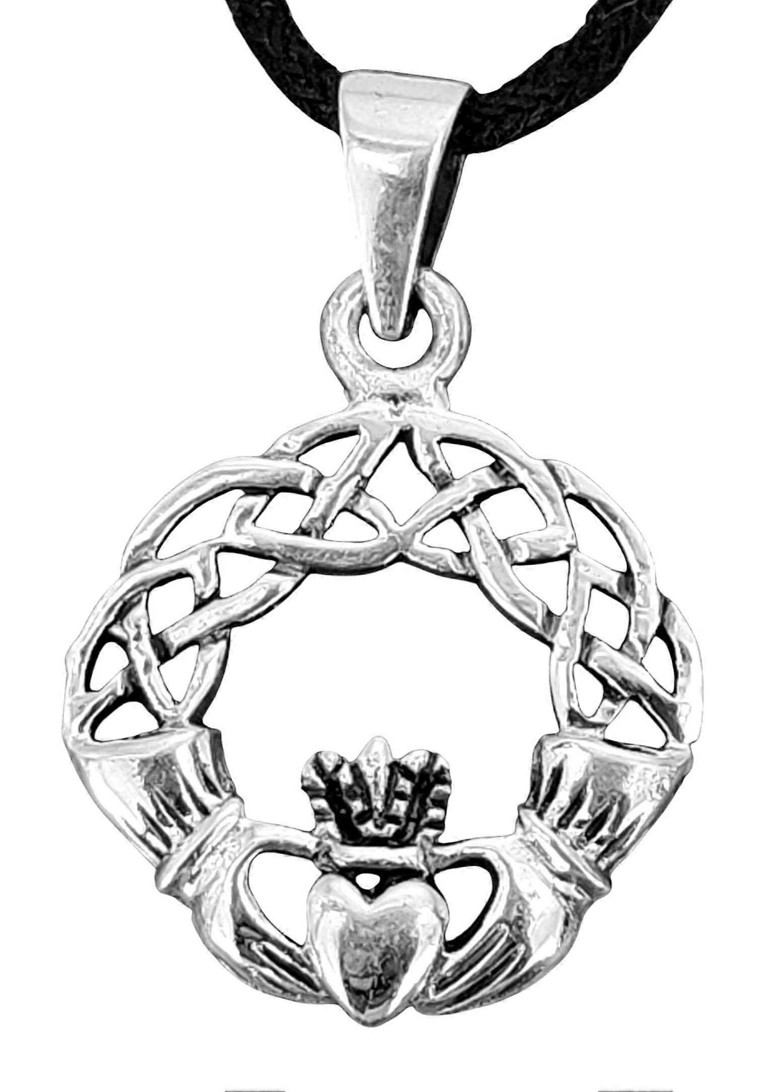Claddagh 104 con Cadena de Serpiente - Plata