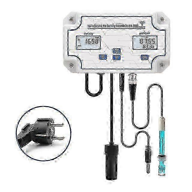 Digital tuya wifi ph/orp/temp meter 3 in 1 water quality tester aquarium accurate ph monitor acidometer app control us/eu plug