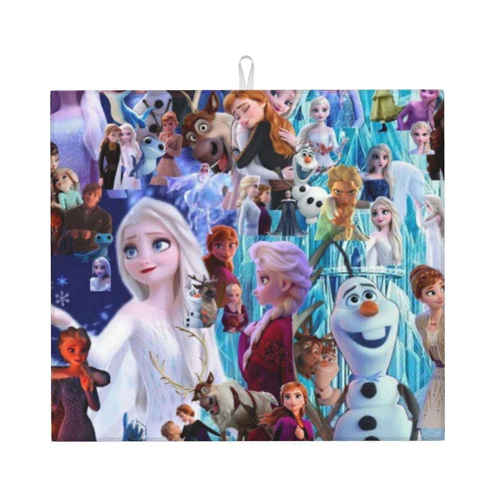 Frozen Dish Drying Mat For Kitchen Counter, Microfiber Dish Mat, Fast Absorbent Draining Pad