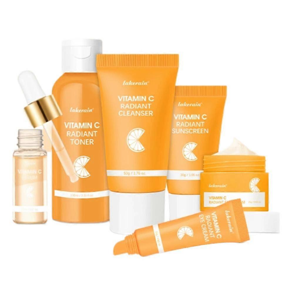 Vitamin C Skincare Set 6-Piece Brightening & Hydrating Routine For All Skin Types 24H Moisture Glow