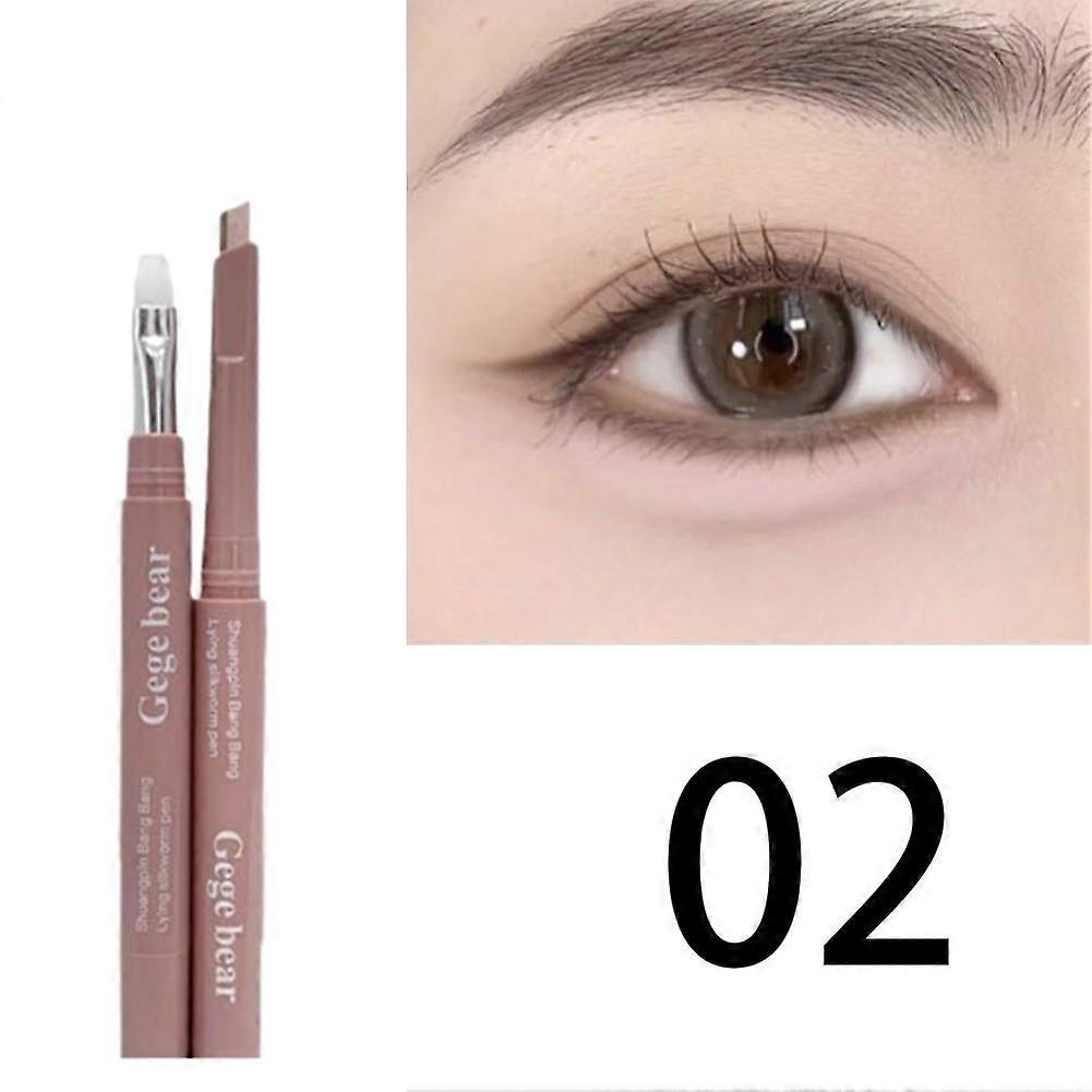 Dual Ended Highlighter And Contour Stick 2-in-1 Makeup Pen For Effortless 3D Face Definition Smooth Long Lasting All Skin Types Portable Beauty Tool