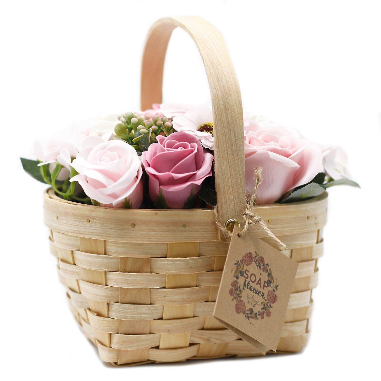 Large Pink Bouquet in Wicker Basket X 1
