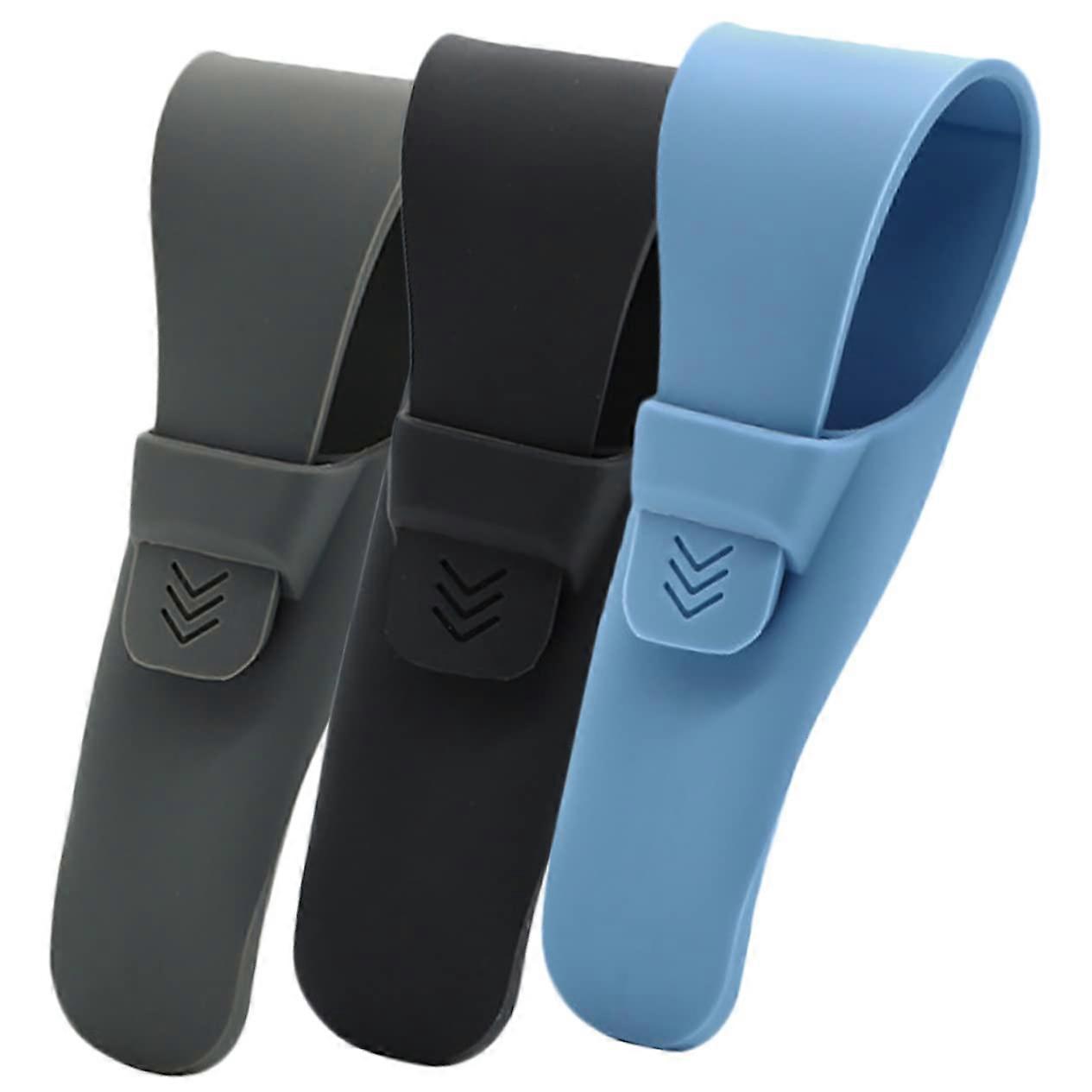 3pcs Silicone Razor Travel Case Set with Shaver Protective Covers for Manual Razors Travel and Storage