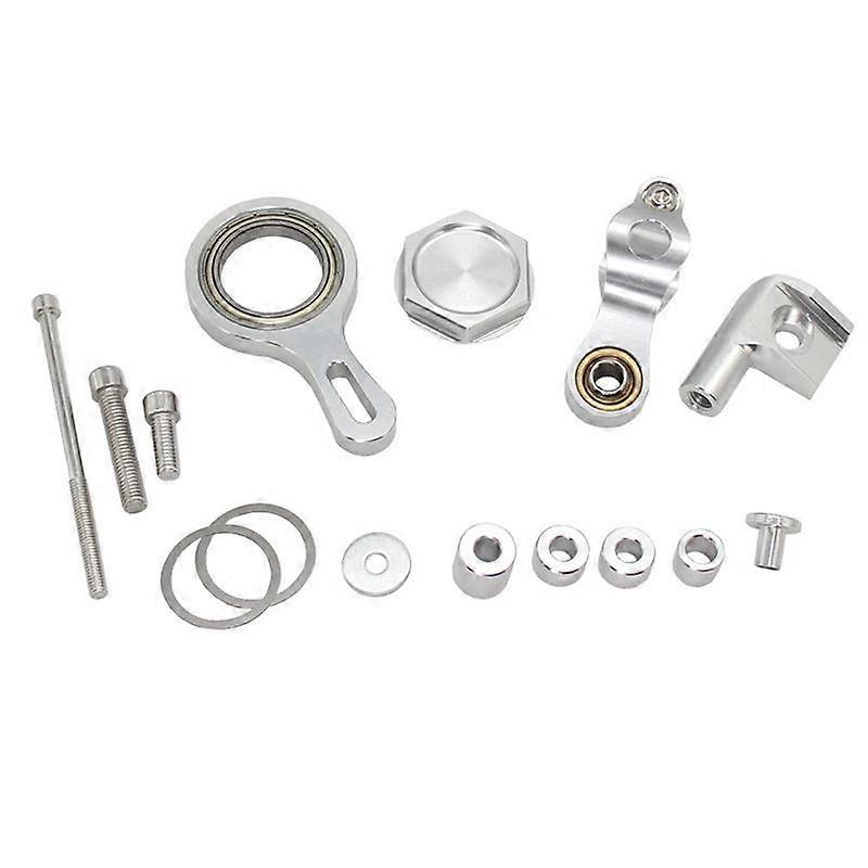 Steering Stabilizer Damper Mounting Support Bracket Kit,Silver