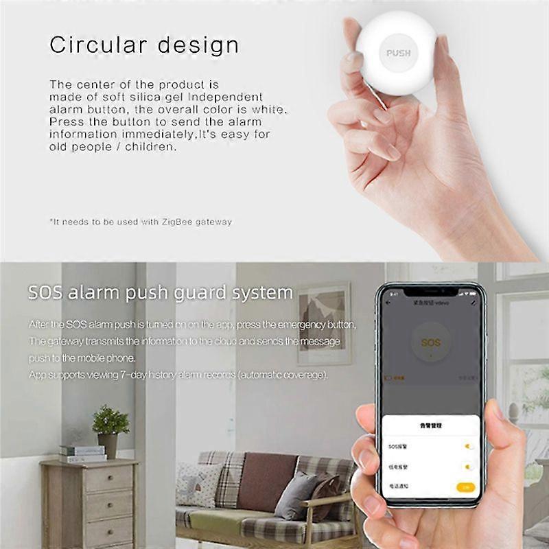 Tuya Smart Life ZigBee One-Key Alarm SOS Emergency Call Button