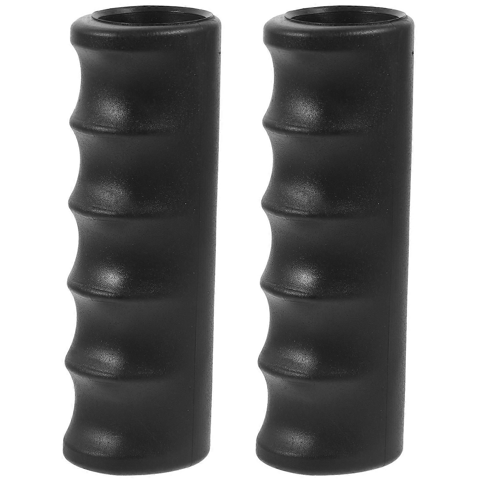 Black PVC Trolley Handle Grip for Shopping Cart and Wheelchair Daily Use 2 Pieces