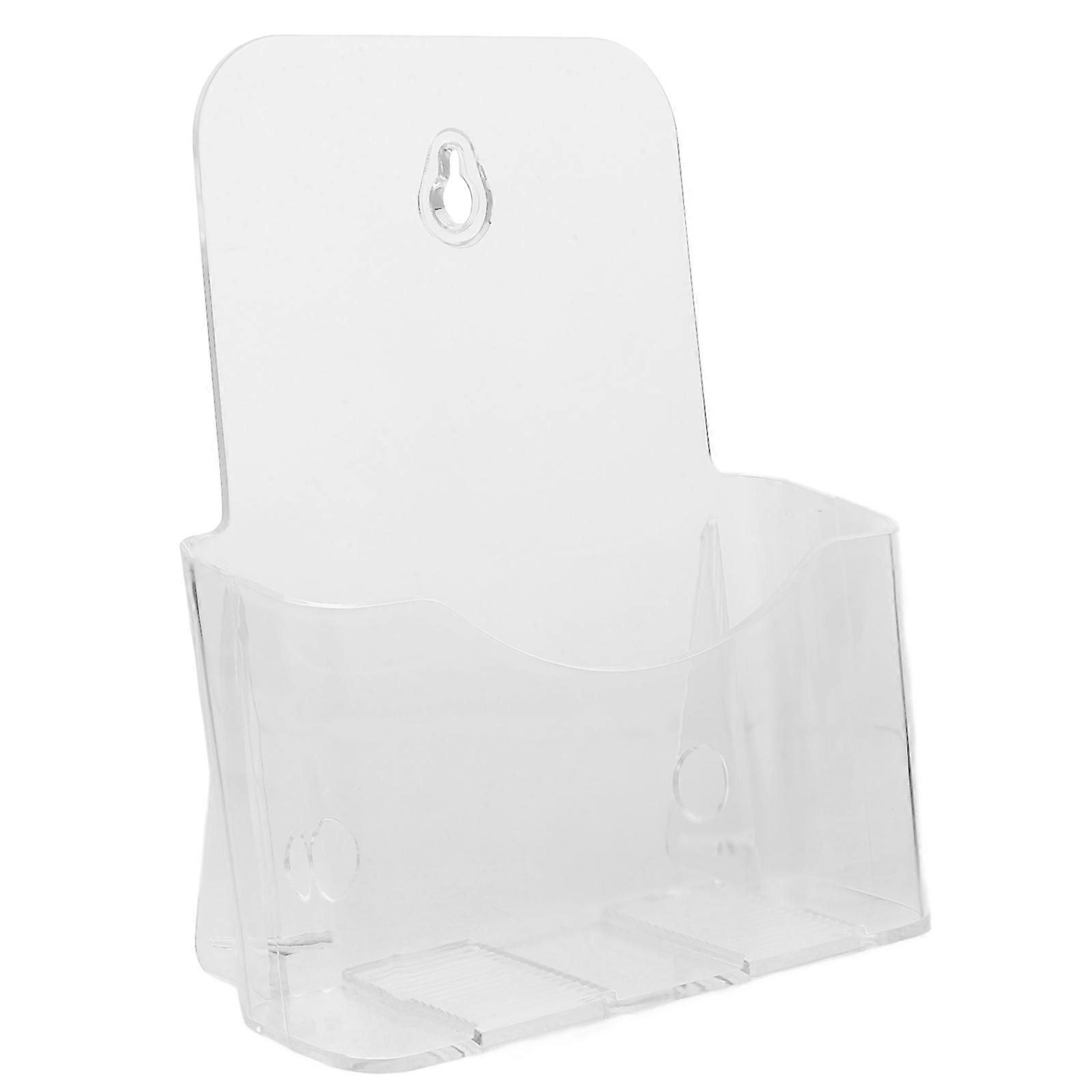 Acrylic Pamphlet Holder Wall Mount for Display Use with 1 Clear Stand