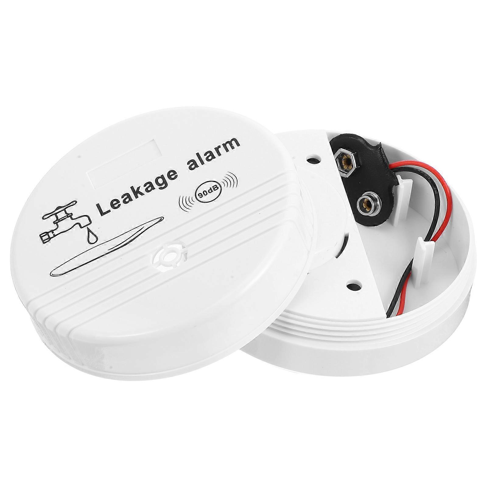 Water Leak Detector Sensor Alarm for Home Use Waterproof White ABS