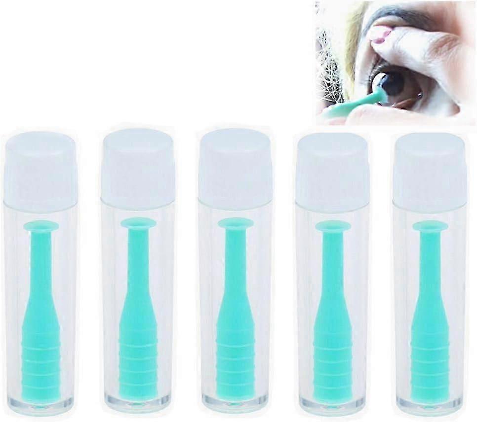 2025 New Hard Contact Lens Insertion & Remover Tool RGP Plunger for Hard Lenses - 5 Pack