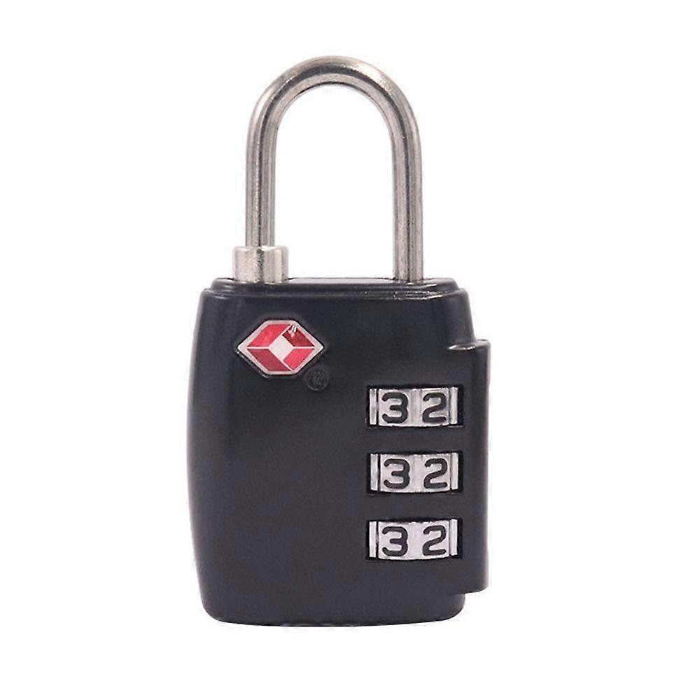 Portable Padlock TSA Customs Lock 3 Dial Digit Combination Lock Anti-theft Lock Safely Code Lock Luggage Lock Protect Security