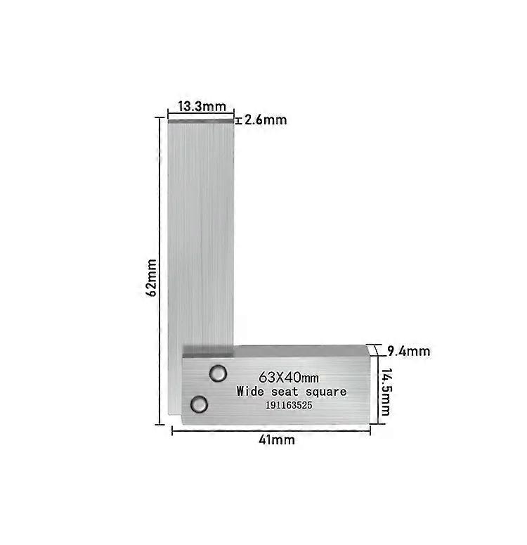 High-Precision Carbon Steel L-Shaped Angle Ruler - 90�� Right Angle Measuring Tool for Woodworking & Machining