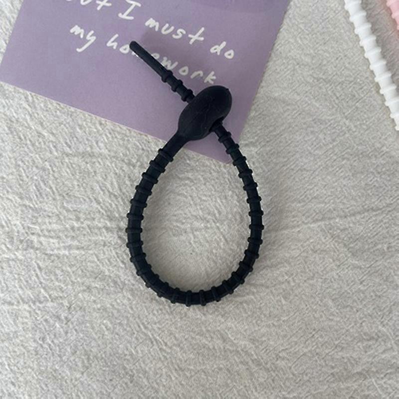 Silicone Self-Locking Wire Cable Tie Reusable Durable Loop Protector Tidy Organizer Wire Straps Fasten Cable Food Bag Bundle Too