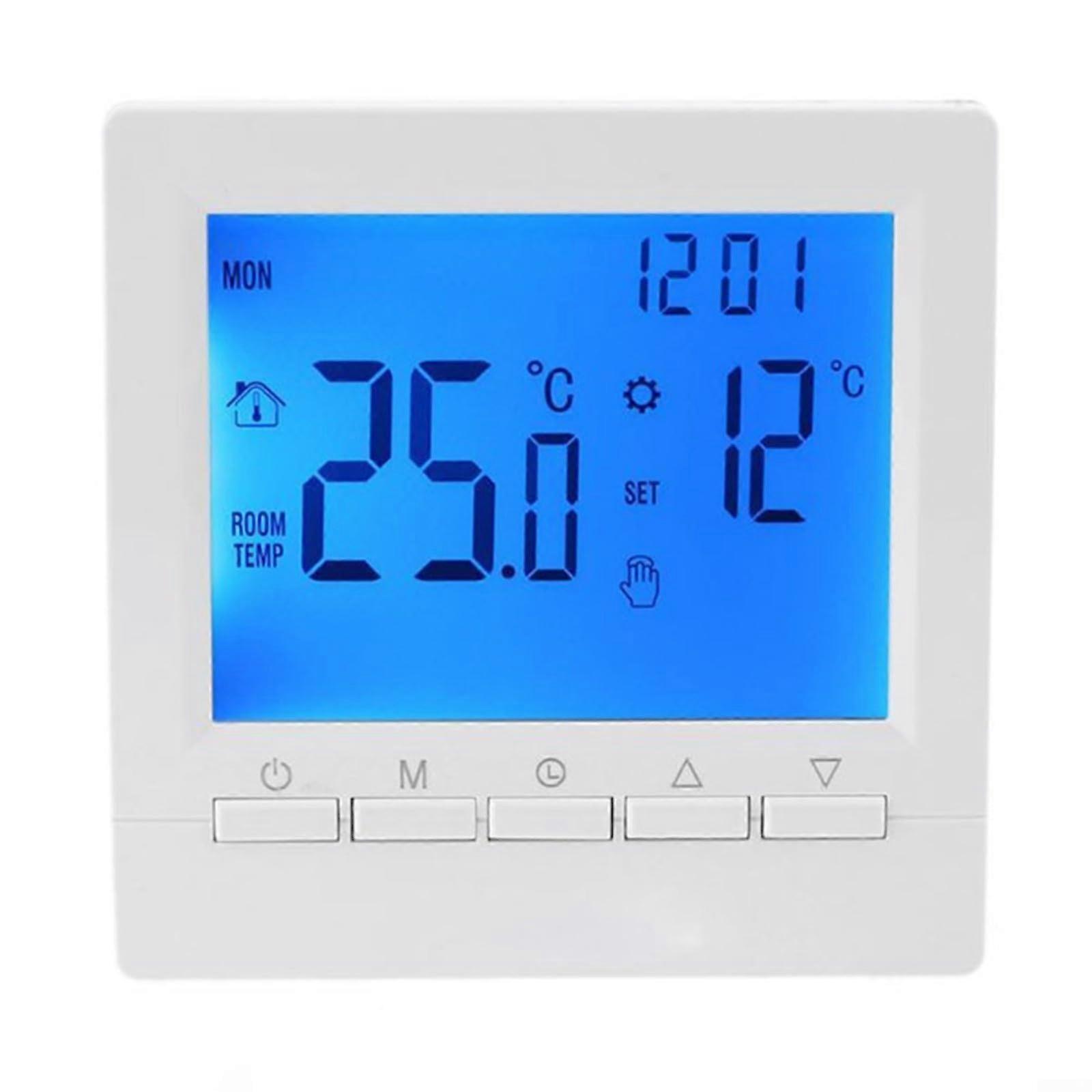 Programmable Digital Thermostat with LCD Display, Energy Saving Week Schedule, Child Safety Lock