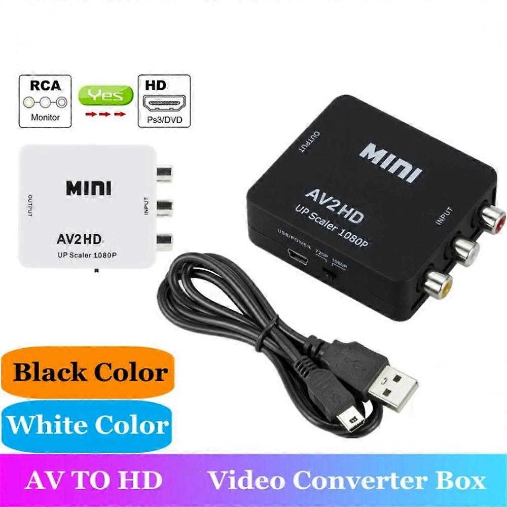 1080P hdmi-compatible To AV Scaler Adapter Video Composite Converter RCA to hdmi-compatible CVSB L/R Video Scaler Converter Box
