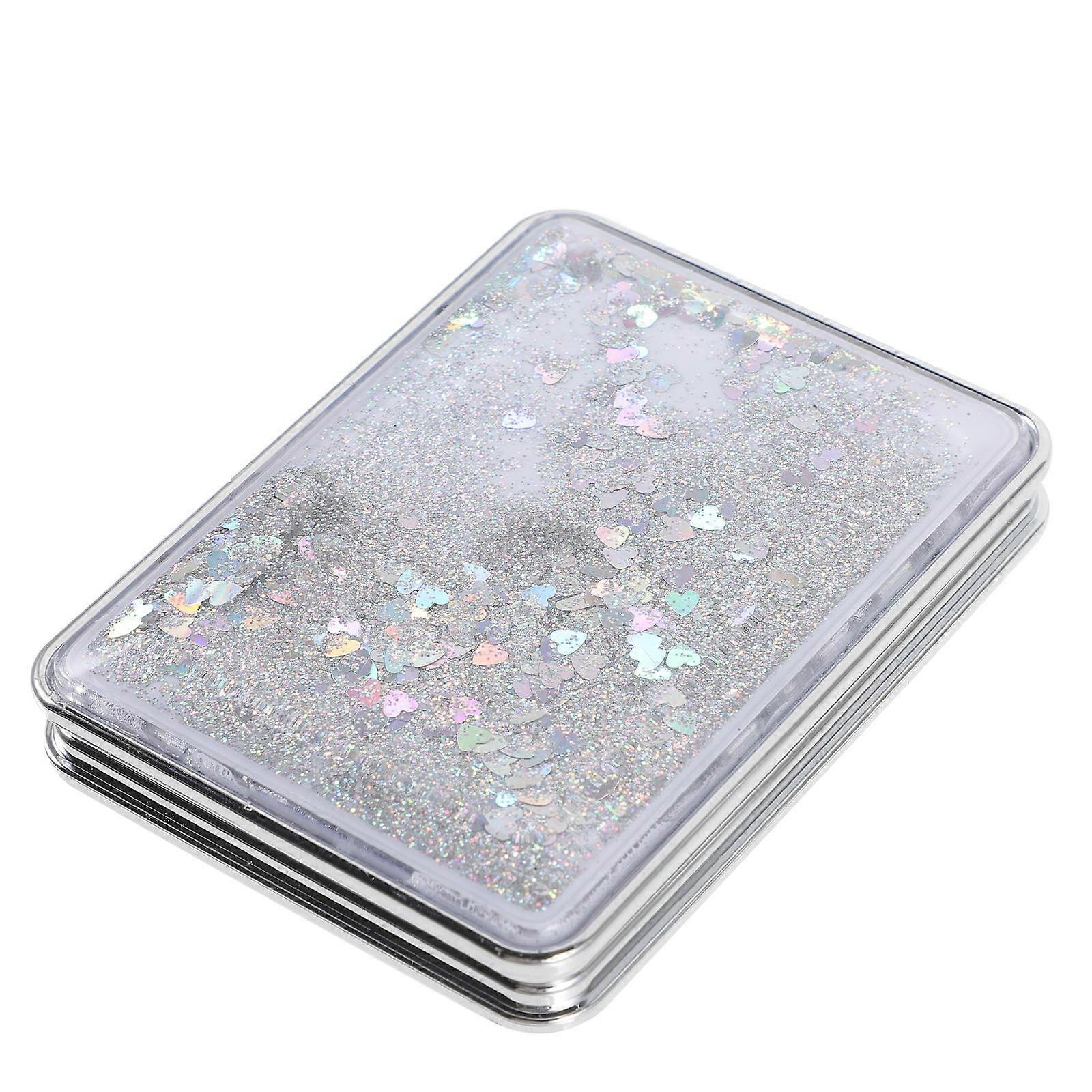 Silver Pocket Mirror Compact Mirror for Makeup Use 4Pcs Folding Set