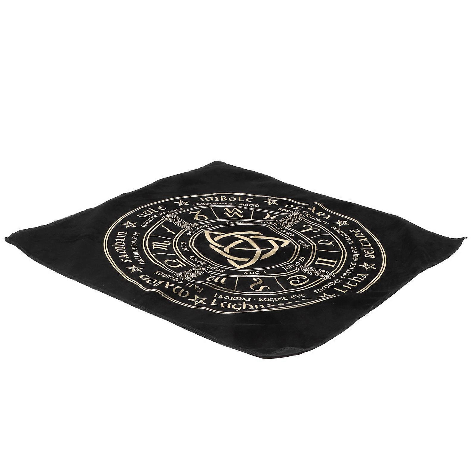 Decorative Patterned Tarot Tablecloth for Counseling Sessions Made of Durable Textile Material with Game Surface Function 1Pack