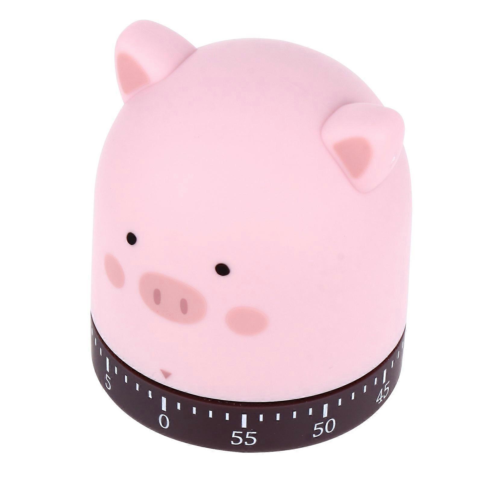 Adorable Pink Cartoon Countdown Timer Mechanical Timer For Kitchen Cooking Classroom Use 1Pcs