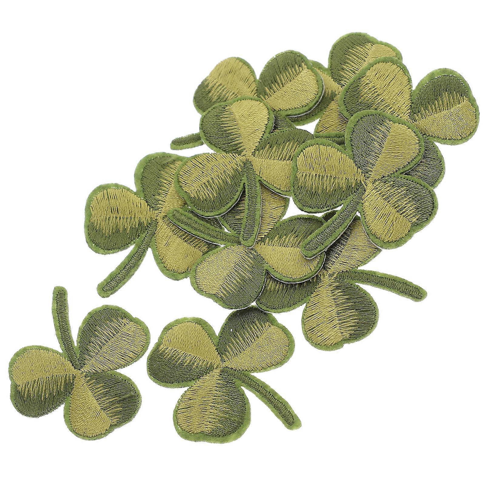 Green Leaf Embroidered Applique Patch for Bags with 10Pcs Stylish Use