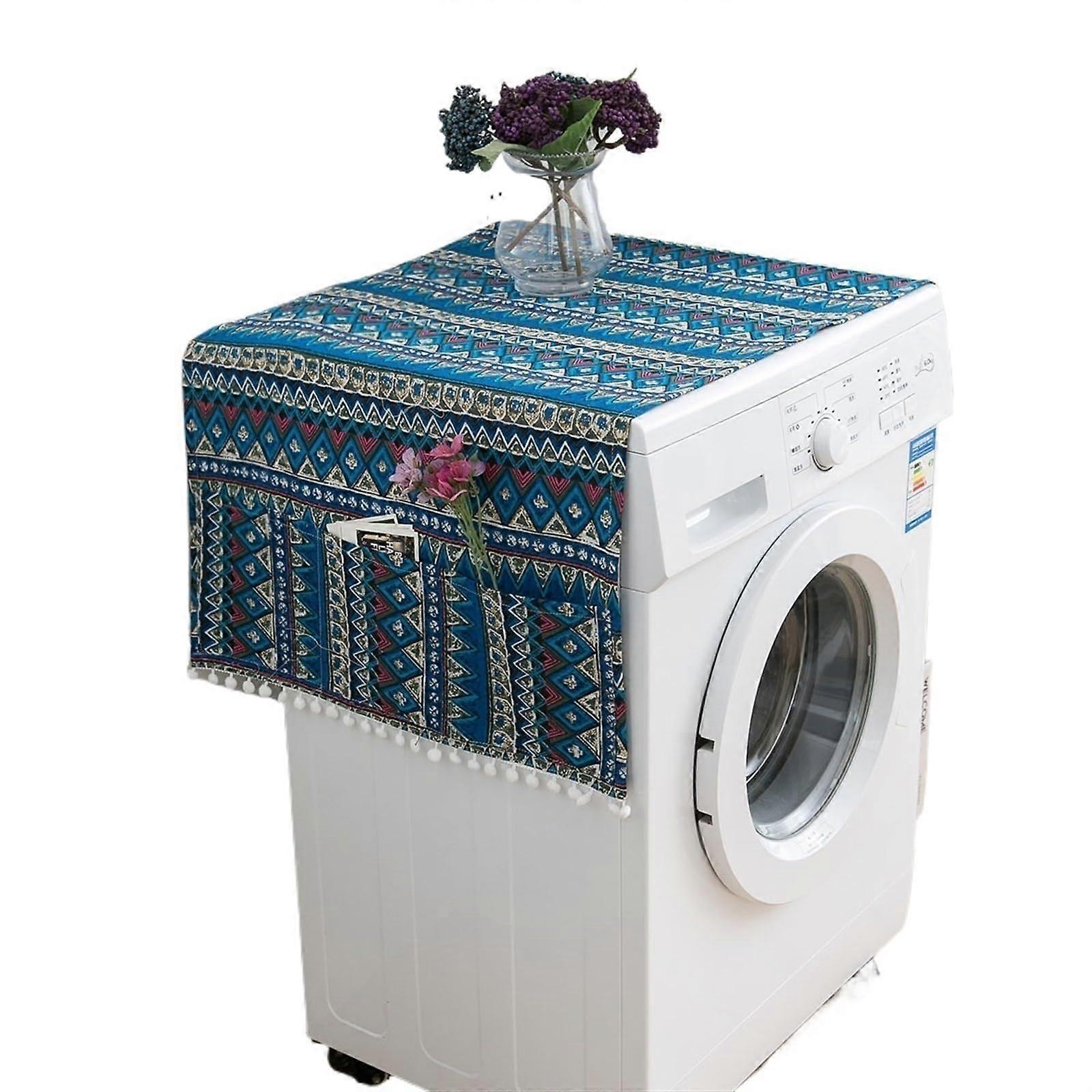 Waterproof Washing Machine Cover with Pocket, Universal Fit Washer Dryer Protector 3090CM