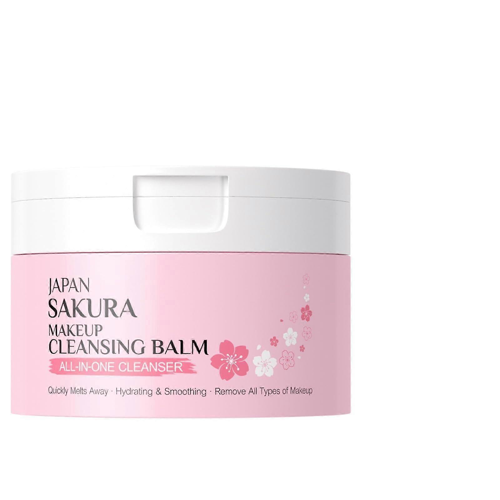 Sakura Cleansing Balm Makeup Remover for Waterproof Makeup, Hydrating Deep Cleanser 100g