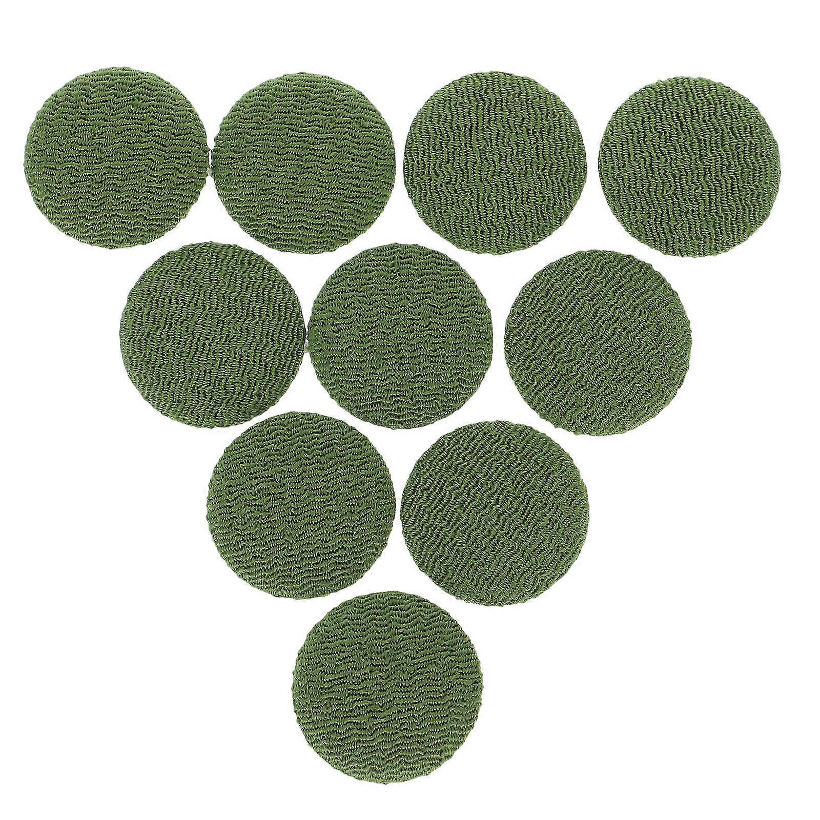 Sewing Buttons Round Button for DIY 10Pcs Green Cloth Sewing Buttons
