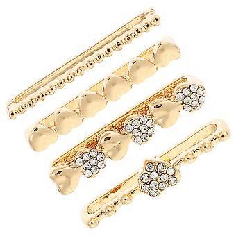 Smartwatch Bands Watchband Ring Compatible For Apple Watch Daily Use Golden 2.4X0.7Cm Decoration 4Pcs