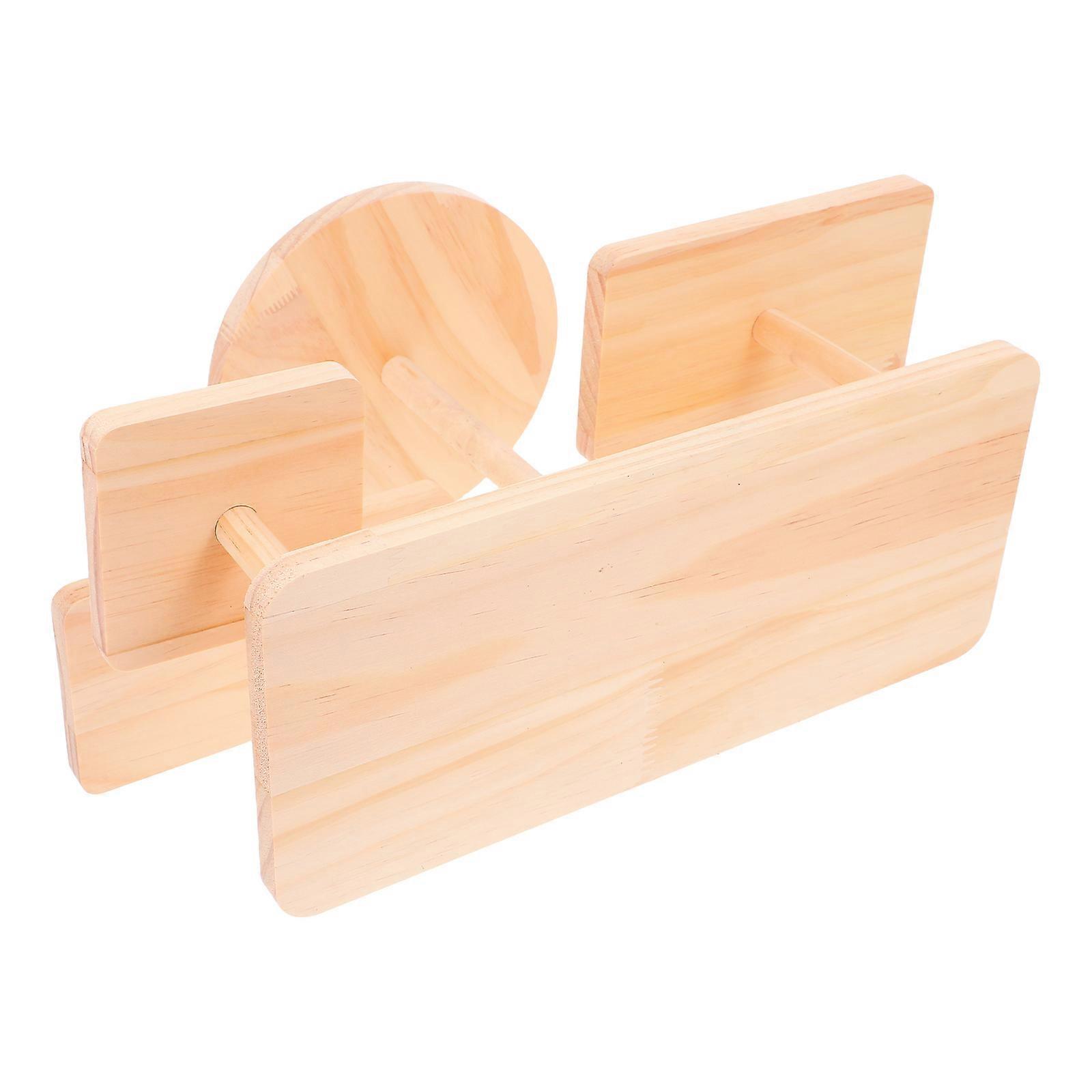 Multi-Function Wooden Display Rack for Perfume with Five Tiers 2Pcs