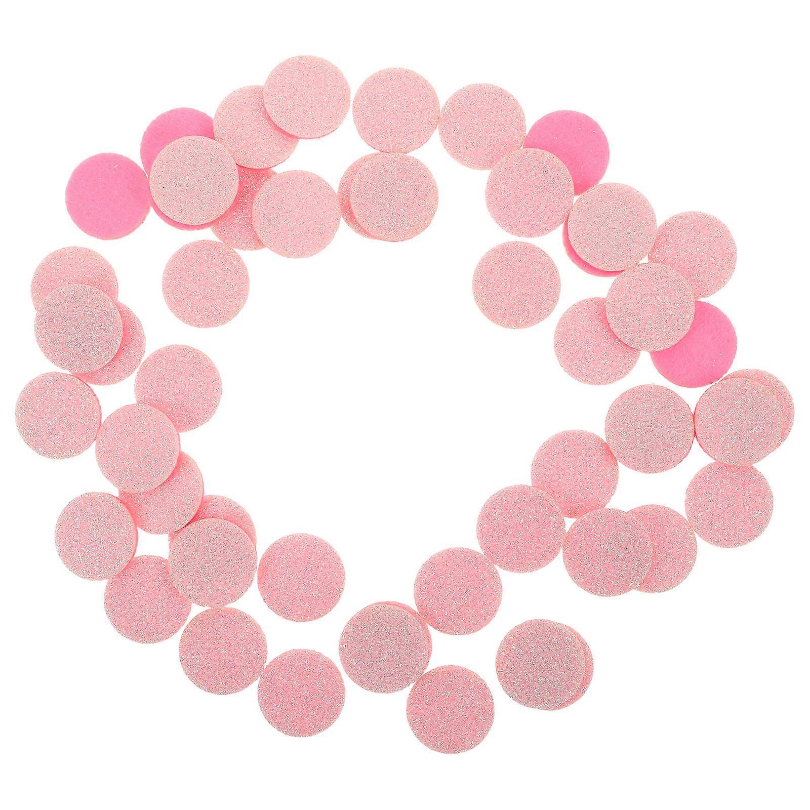 Cotton Fiber Diffuser Pads Round for Aromatherapy 200Pcs Pink Essential Oil