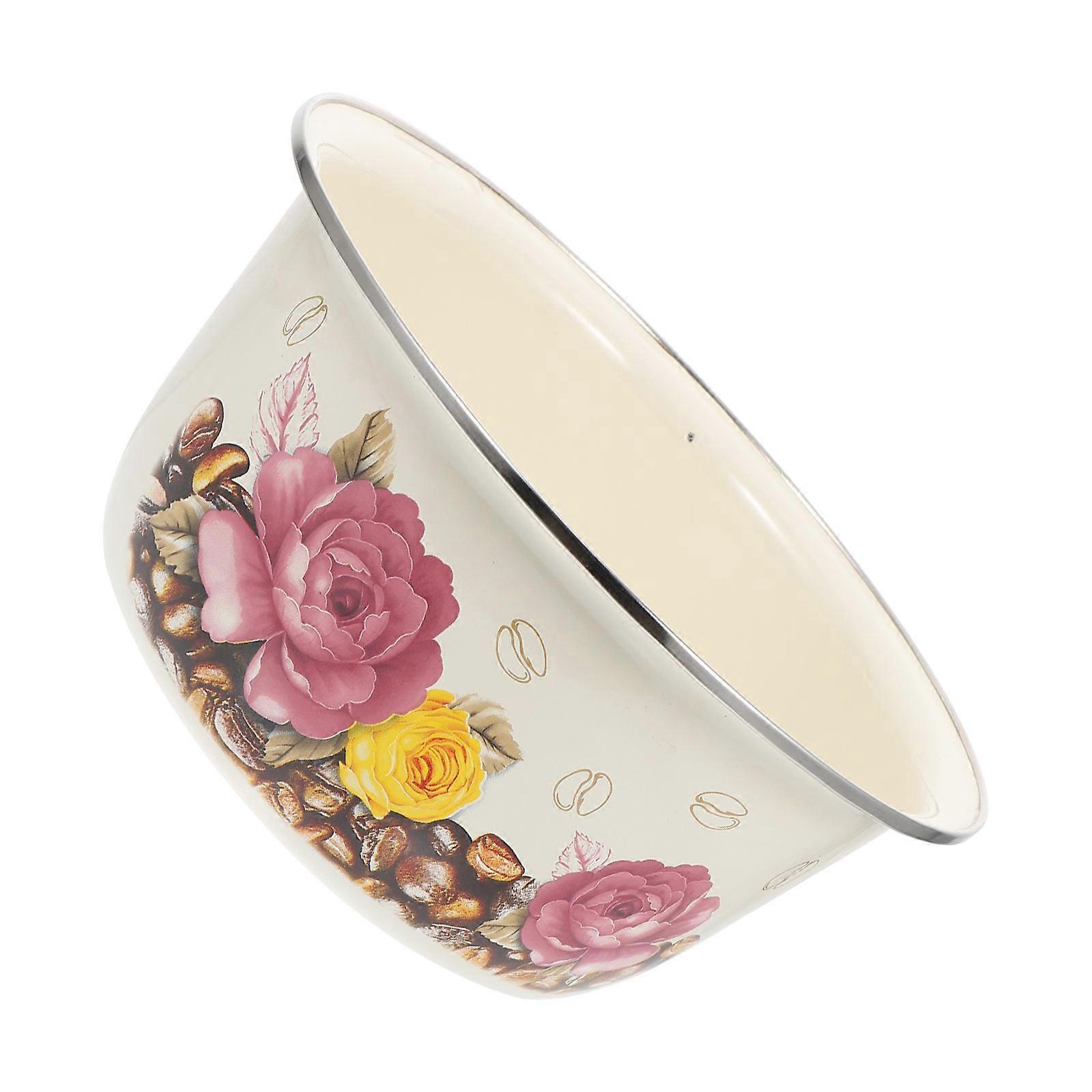 Kitchen Storage Bowl for Household Use 1Pcs Enamel Bowl Multipurpose Tableware