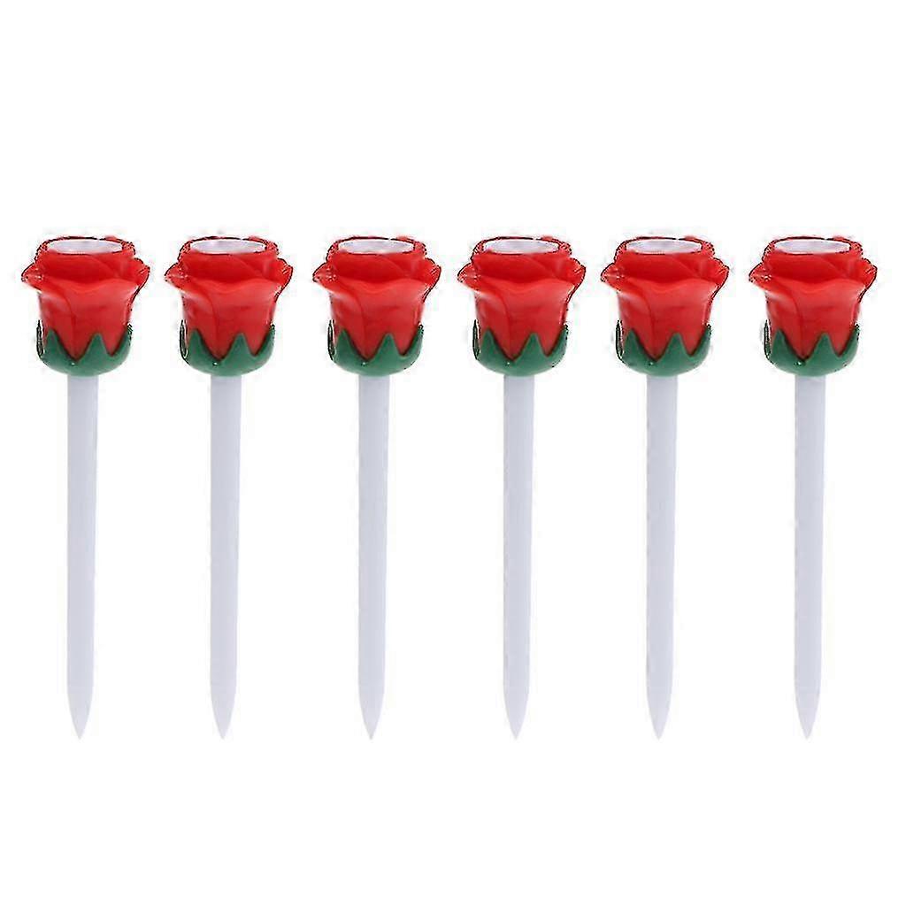 Golf Training Tool with 6 Randomly Colored Plastic Rose Flower Tees 26-27s