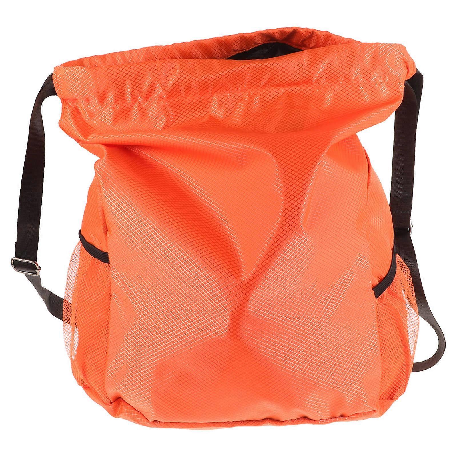 Simple Design Drawstring Storage Bag Set 4Pcs For Outdoor Enthusiasts Featuring Large Capacity In Orange