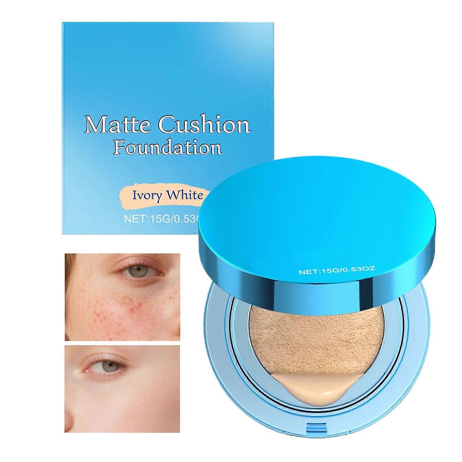 Makeup Cushion Foundation  Coverage Matte Finish LongWear Hydrating Compact Charcoal Black