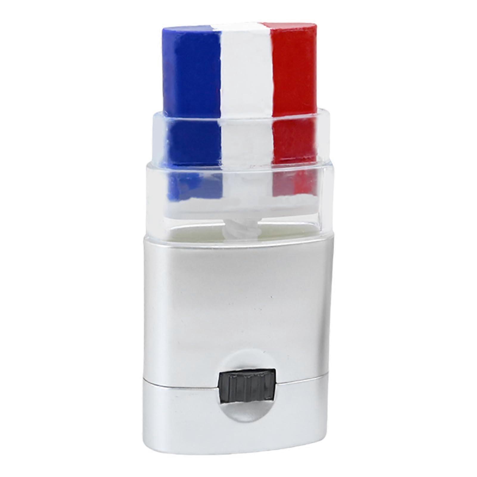 Face Paint Stick with Tricolor OneStroke Design, Waterproof French Flag Blue White Red for Sports