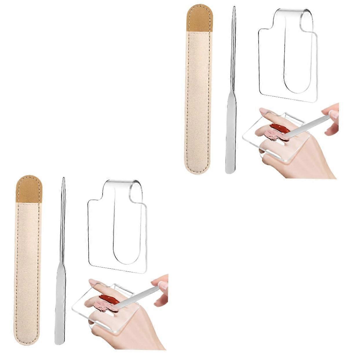 Makeup Mixing Palette with Spatula, Ergonomic Strap, Durable Acrylic, Compact Easy Clean Design