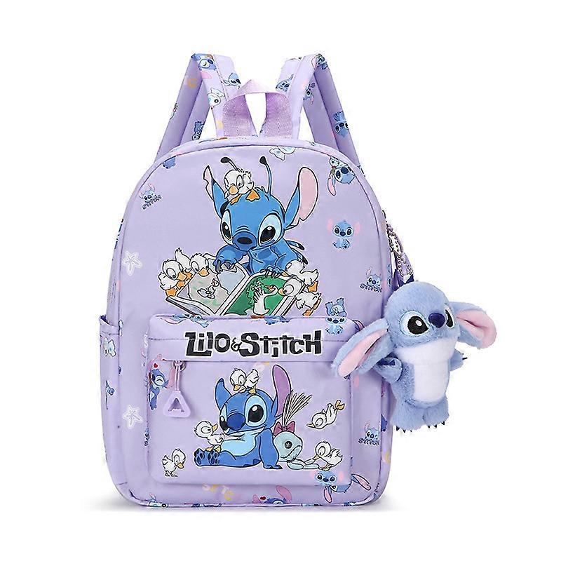 Disney's New Stitch Kids Backpack Mickey Mouse Cartoon Kindergarten Big Schoolbag Trendy Casual Backpack for Boys and Girls