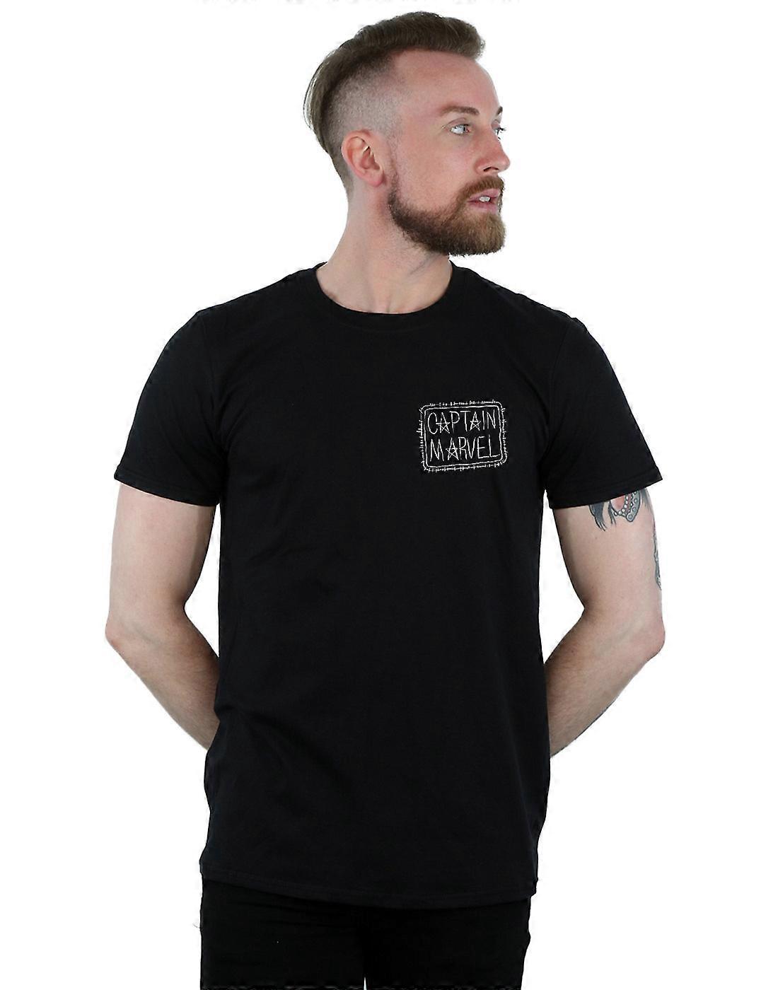 Marvel Men's Captain Marvel Breast Patch T-Shirt