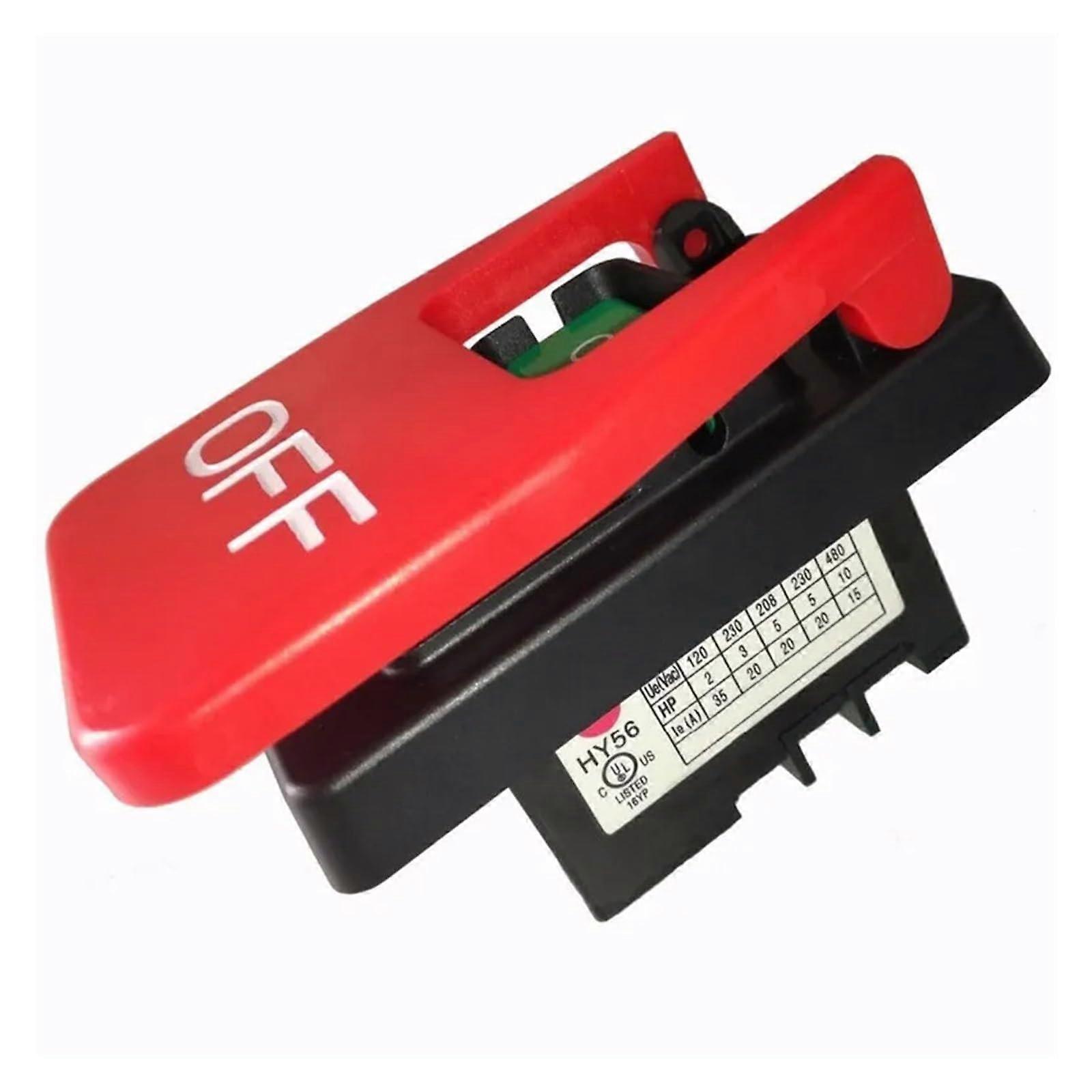 20A Push Button Power Switch, Single/Three Phase 120V380V, for Woodworking Cutting Machines