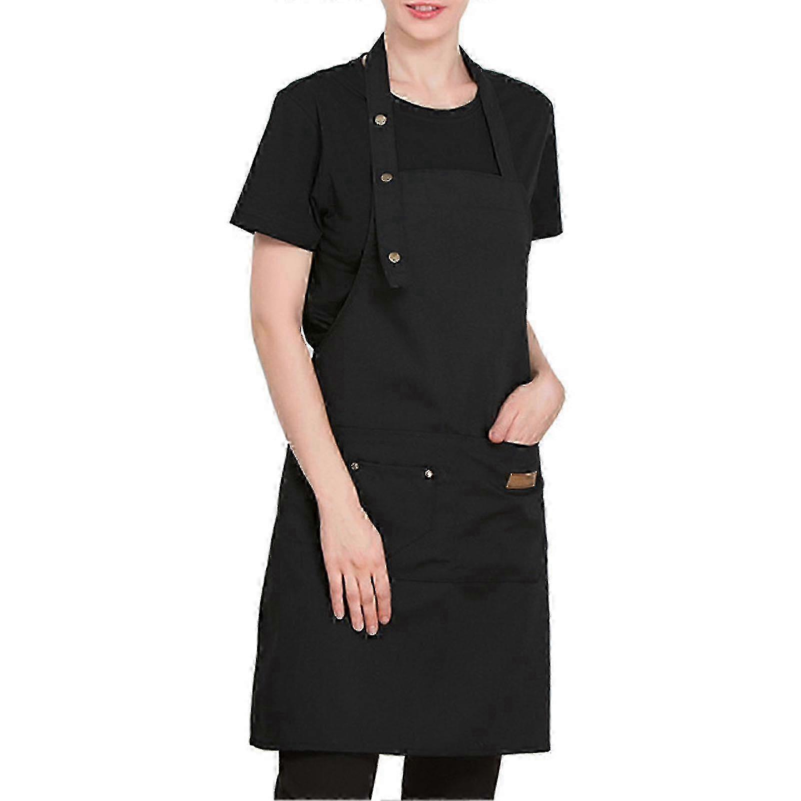 Adjustable Canvas Apron with Pockets, Water and Oil Resistant, for Kitchen Use