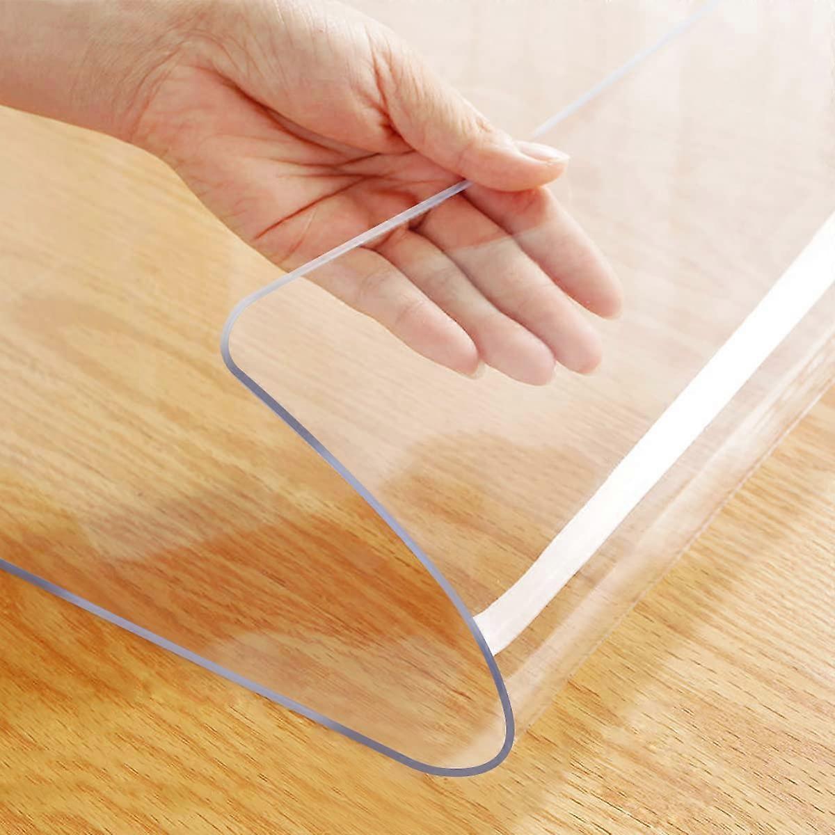 Clear PVC Table Protector 40x84 ScratchResistant Waterproof HeatResistant Vinyl Cover