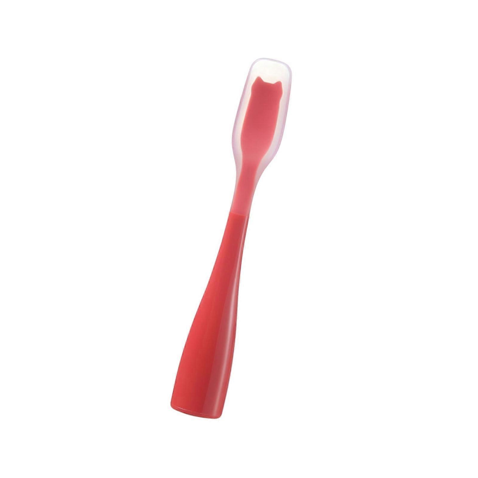 Silicone Spatula for Cake Decorating with Nonslip Base, Nonstick Baking Scraper, Red Dishwasher Safe