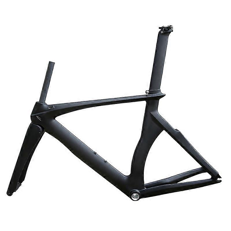 700c Black Carbon Fixie Bicycle Frame Track Bike Single Speed Frameset 55cm
