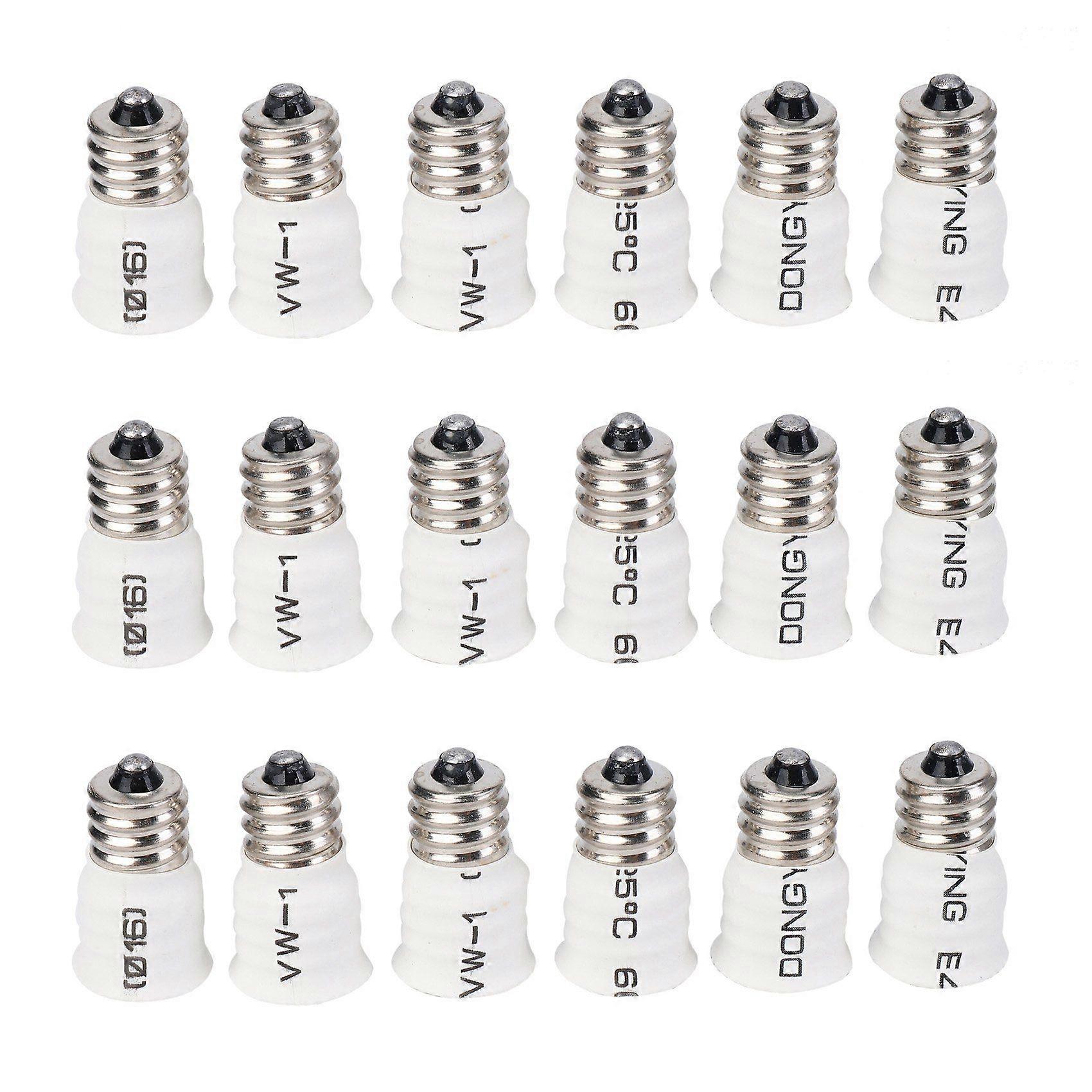 18-Pack E12 to E14 White Bulb Converter LED Light Holder Lamp Adapter Socket Changer High Quality