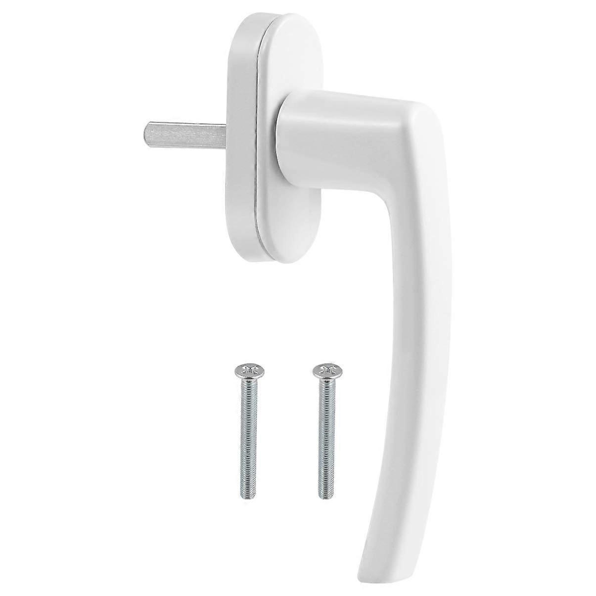 UPVC Casement Window Handle with Secure Key Lock, White Inline Replacement for Smooth Operation