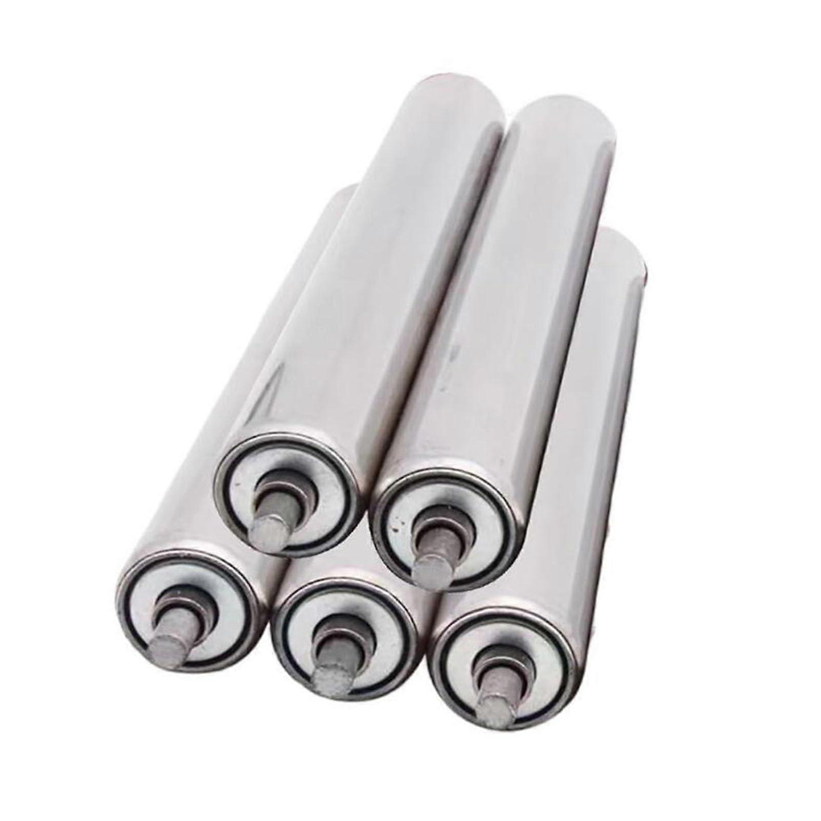 Stainless Steel Conveyor Rollers 5Pack for Material Handling, Low Noise SpringLoaded 2'x15.7' Replacement Rollers