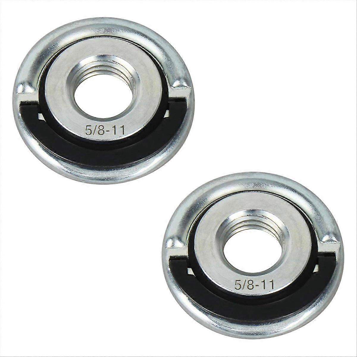 2Pack 5/8-11inch Thread Quick Change 1.75inch Disc Flange Locking Nut