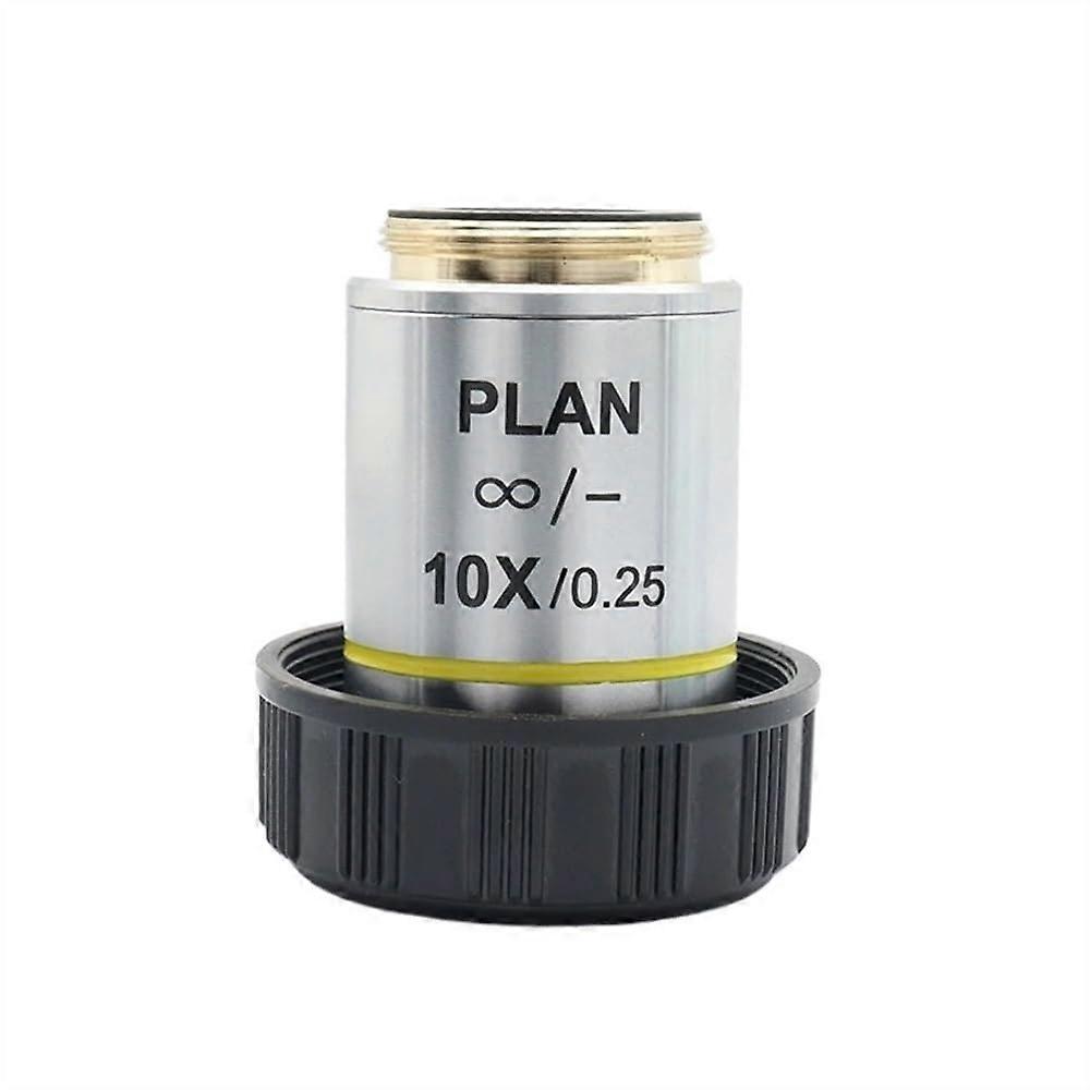 10X Achromatic Microscope Objective Lens NA 0.25 Clear Magnification for Lab and Education